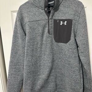 Under Armour Dark Gray Fleece-Lined Quarter-Zip Pullover